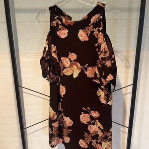 Dark Brown Floral Dress